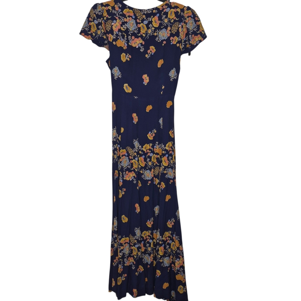 Free People Jess Wrap Floral Maxi Dress Size Small